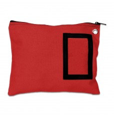 Red 14 oz. Cotton Canvas Zipper Bag - 12W x 9H - Stock, Ready-to-Ship
