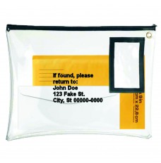 1-Color Imprinted Clear Vinyl Zipper Bag - 12W x 9H - Made-to-Order