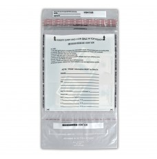 Tamper Evident Clear Top-Bottom Deposit Bags - 12W x 20H