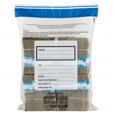 plastic deposit bag, bank supplies, Ultima Blue® Clear Deposit Bag with External Pocket