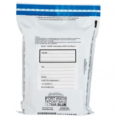 Ultima Blue® White Deposit Bags with Clear External Pocket - 15W x 20H