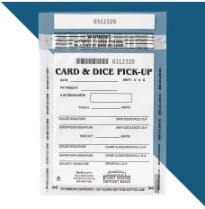 6-1/2W x 7-1/2H Tamper Evident Card, Tile and Dice Pickup Bag