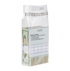Tamper Evident 5 Strap Cash Bags - 6-1/2W x 7-1/2H - Case of 1000 - angeled view