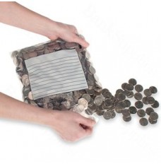 Tamper Evident Easy Pour Coin Bags - 9-1/2W x 9H x 2D - Case of 500