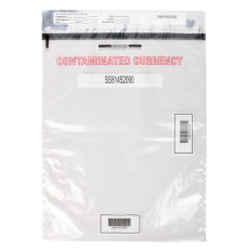 Tamper Evident Contaminated Currency Deposit Bags - 15W x 20H - Pack 250 front