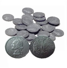 Realistic Quarters Play Money Coins