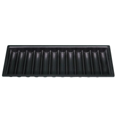 12 Tube Black ABS Plastic Chip Tray for Casino Table Games