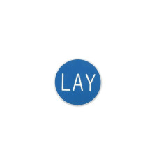 Lay / Lay 1-1/4 inch Blue with White Lettering Double-Sided 