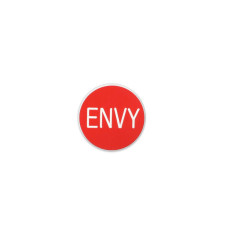 Envy, 1-1/4 inch Red with White Lettering Double-Sided