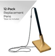 Antimicrobial Lobby Counter 12-Pack Replacement Pens - Satin Gold