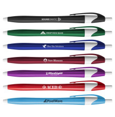 Javelin Executive Promotional Custom Pens with Colored Barrel and White Accent