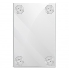 Glass Mount Clear Acrylic Sign Holder, 11 W x 17 H