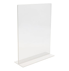 Acrylic Tabletop Sign Holder for 8.5 x 11 Signs Side angle