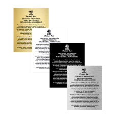 Patriot Act (Personal/ Business Account) 11W x 14H Wall Sign