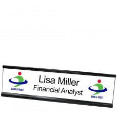 Double Logo w/ 2 Custom Line Nameplate Set - 10W x 2H