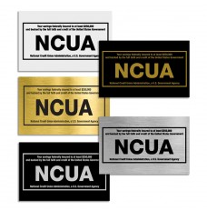 1/3 Size Magnetic NCUA Logo Insert - Different Colors
