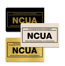 1/3 Size Magnetic NCUA Logo Insert With Radius Corners