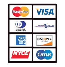 ATM Card Acceptance Sign, 8 Logo-Vertical, 7-3/4Wx9-1/4H