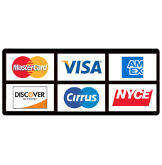 ATM Card Acceptance Sign, 6 Logo-Horizontal, 11.5W X 4.75H