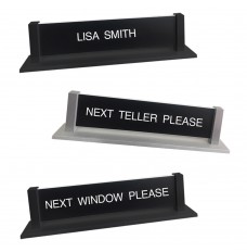 Double Sided Nameplate Set w/ Slide Post Frame - 3 frame color varieties
