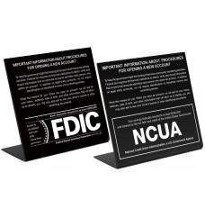 USA PATRIOT Act Counter Sign - FDIC and NCUA Bendbacks