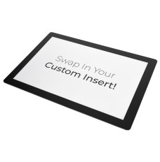 19.5 x 13.125 in Black  Counter Mat with Side Insert