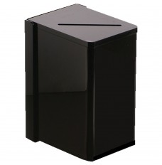 Black Wall Mount Tip Box - 4-1/4W x 7-3/4H x 6D with mounting bracket