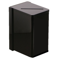 Keyed Alike Black Acrylic Tip Box - 4-1/4W x 7-3/4H x 6D - Wall Mount (Default)