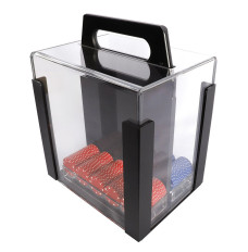 Large 10 Tray Chip Carrier w/ Handle - Clear Acrylic (Default)