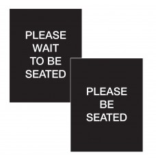 Queue Solutions Stock, Double-Sided Acrylic Sign Inserts - 6 Message Options