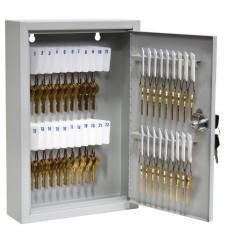 SteelMaster™ Single Lock Key Cabinet - 40 Key Capacity - Keyed Differently - Open Door