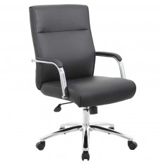 Vinyl Executive Desk Chair in black
