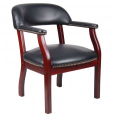 black Captains Guest Arm Chair without casters