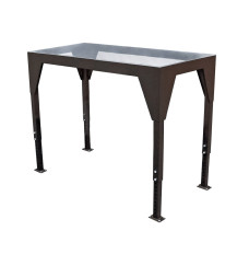 2W ft. x 4L ft. Clear Table w/ Adjustable Height Transparent Casino Count Room Table