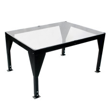 4W ft. x 8L ft. Clear Table w/ Adjustable Height | Transparent Casino Count Room Table