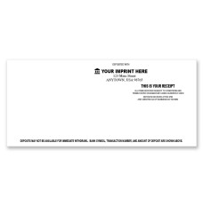 Checking Deposit Teller Receipt 2-3/4 x 6, banking supplies, teller window envelopes