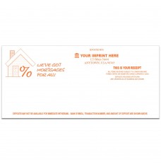 1-Color Mortgage Teller Receipts - 6W x 2-3/4H