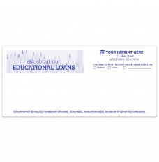 1-Color Education Teller Receipts - 6W x 2-3/4H