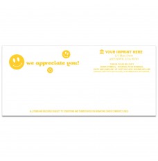 1-Color Smiley Teller Receipts - 6W x 2-3/4H