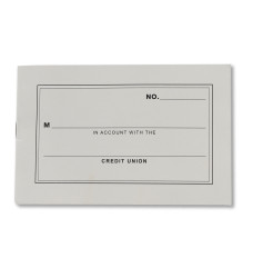 Credit Union Passbook - 16 pages | 5-5/16W x 3-5/8H | Ready-to-Ship