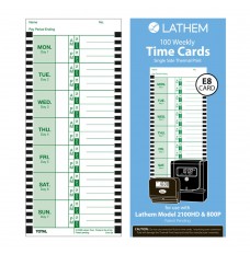 Lathem E8-100 Time Cards - Pack of 100 - Ready-to-Ship