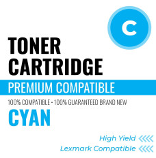 Lexmark C524C Compatible Toner Color: Cyan, High Yield: 5000