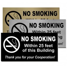 Customized No Smoking Sign - 12W x 6H