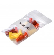 Reclosable Bags 4W x 4H- Clear with White Writing Block - 2 mil - Case of 1000