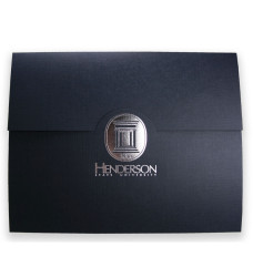 Certificate Cover w/ Fold-Up Closure Notch - 12W x 9-1/2H - Foil Stamp & Emboss