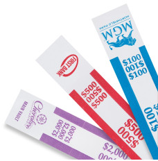 Self-Sealing Bill Straps with Custom Imprint 