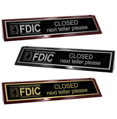 Wood Block - Next Teller w/ FDIC - 10W x 2H