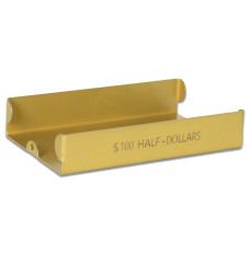 Stackable Color Coded Steel Rolled Coin Storage Tray - Half Dollar - $100