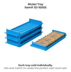Port-a-Count Standard Rolled Coin Storage Tray - Nickel - $20 stacked