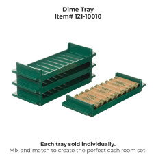 Port-a-Count Standard Rolled Coin Storage Tray - Dime - $50 stacked